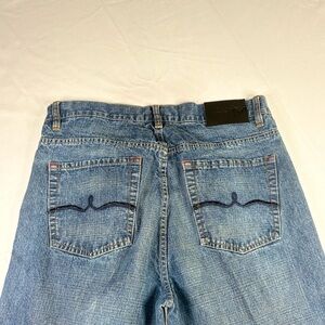Y2K 2000s style Baggy Moto Blue Jeans | $23.99